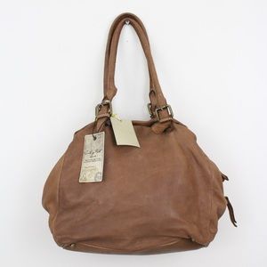 Costanza Rota Genuine Italian Vintage Leather Tote Handbag Brown Tan NWT